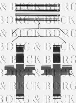 BORG & BECK bbk1411 -  Комплектующие, колодки дискового тормоза